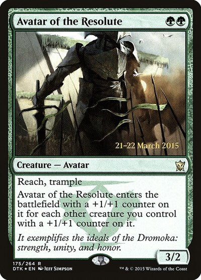 Avatar of the Resolute (Promos: Prerelease Cards) Light Play Foil