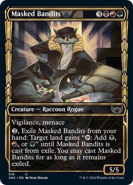 Masked Bandits (Showcase) (Streets of New Capenna) Light Play Foil