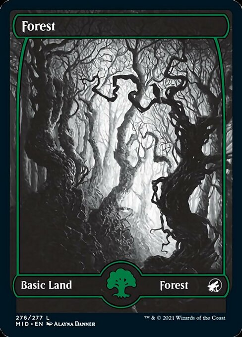 Forest (276) (Innistrad: Midnight Hunt) Light Play Foil