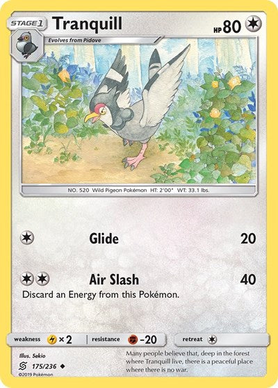 Tranquill (SM - Unified Minds) Near Mint Reverse Holofoil