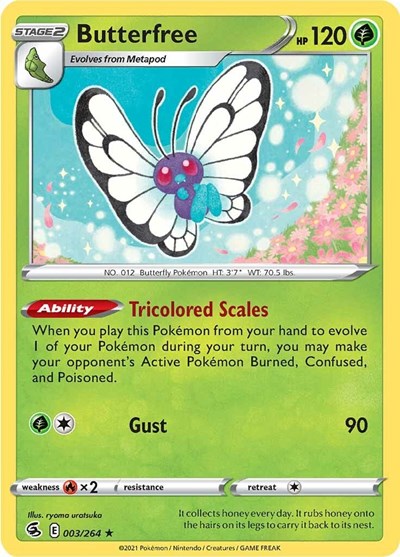 Butterfree (SWSH08: Fusion Strike) Near Mint Reverse Holofoil