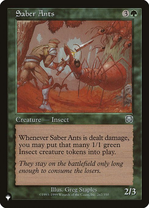 Saber Ants (The List) Light Play