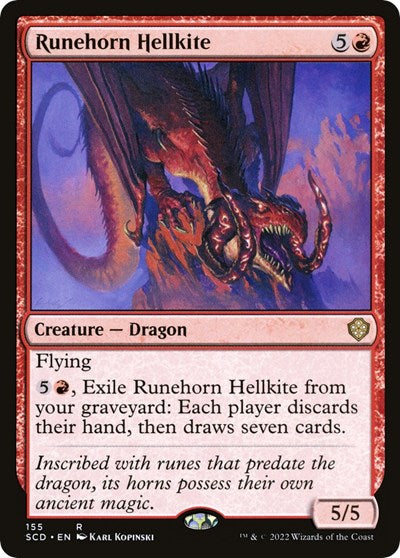 Runehorn Hellkite (Commander 2022 Starter Decks) Light Play