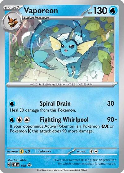 Vaporeon - 168 (SV: Scarlet & Violet Promo Cards) Near Mint