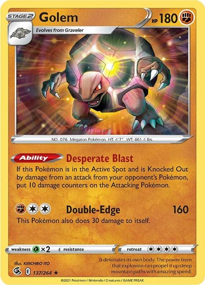 Golem (SWSH08: Fusion Strike) Near Mint Reverse Holofoil