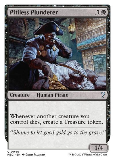 Pitiless Plunderer (White Border) (Mystery Booster 2) Near Mint
