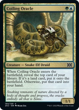 Coiling Oracle (Double Masters 2022) Light Play Foil
