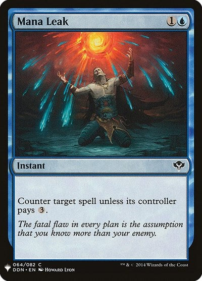 Mana Leak (Mystery Booster) Light Play
