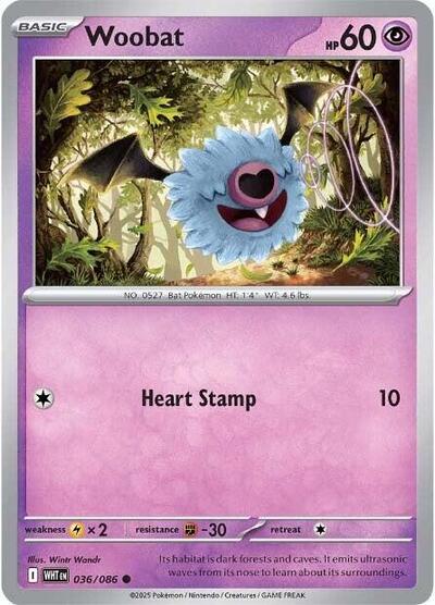 Woobat (SV: White Flare) Near Mint