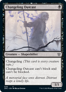 Changeling Outcast (Commander 2020 Zendikar Rising) Light Play