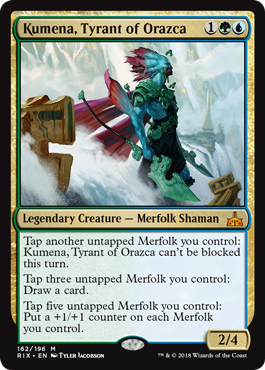 Kumena, Tyrant of Orazca (Rivals of Ixalan) Light Play
