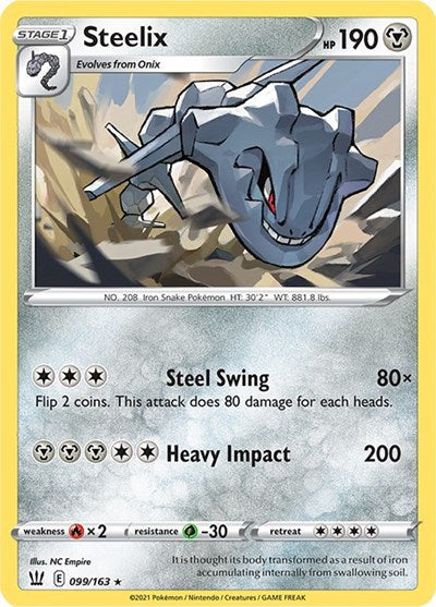 Steelix (SWSH05: Battle Styles) Near Mint Reverse Holofoil