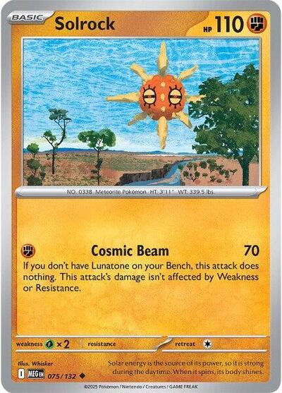 Solrock (ME01: Mega Evolution) Near Mint Reverse Holofoil