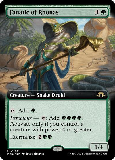 Fanatic of Rhonas (Extended Art) (Modern Horizons 3) Light Play Foil
