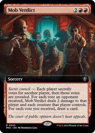 Mob Verdict (Extended Art) (Commander: Murders at Karlov Manor) Light Play