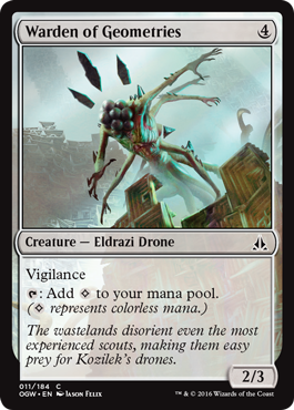 Warden of Geometries (Oath of the Gatewatch) Light Play Foil