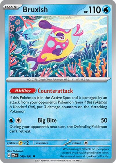 Bruxish - 049 (SV08: Surging Sparks) Near Mint Reverse Holofoil