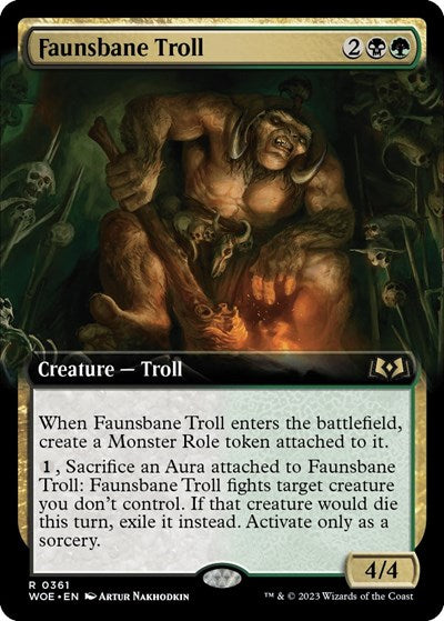 Faunsbane Troll (Extended Art) (Wilds of Eldraine) Near Mint Foil