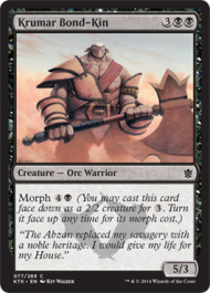 Krumar Bond-Kin (Khans of Tarkir) Light Play Foil