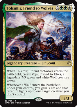 Tolsimir, Friend to Wolves (War of the Spark) Light Play