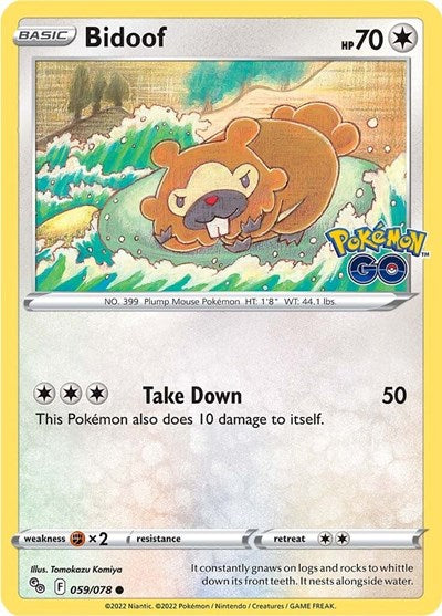 Bidoof (Pokemon GO) Near Mint
