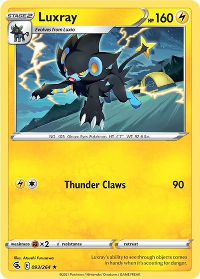 Luxray (SWSH08: Fusion Strike) Near Mint Reverse Holofoil