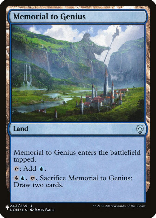 Memorial to Genius (The List) Light Play