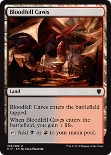 Bloodfell Caves (Commander 2017) Light Play