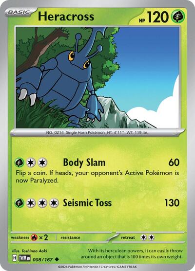 Heracross (SV06: Twilight Masquerade) Near Mint