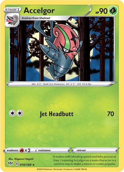 Accelgor (SWSH03: Darkness Ablaze) Near Mint Reverse Holofoil