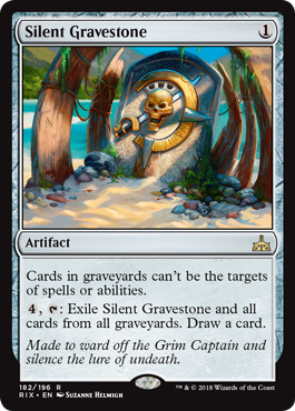 Silent Gravestone (Rivals of Ixalan) Light Play Foil