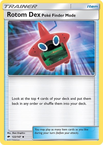 Rotom Dex Poke Finder Mode (SM - Burning Shadows) Near Mint