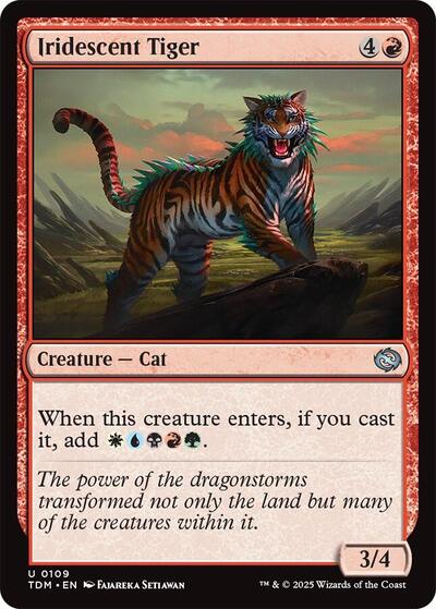 Iridescent Tiger (Tarkir: Dragonstorm) Near Mint Foil
