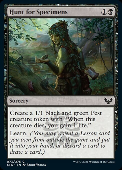 Hunt for Specimens (Strixhaven) Light Play Foil