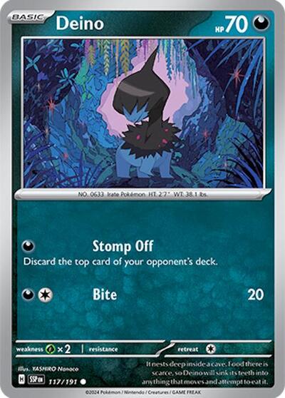 Deino (SV08: Surging Sparks) Near Mint Reverse Holofoil