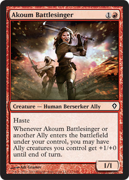 Akoum Battlesinger (Worldwake) Light Play