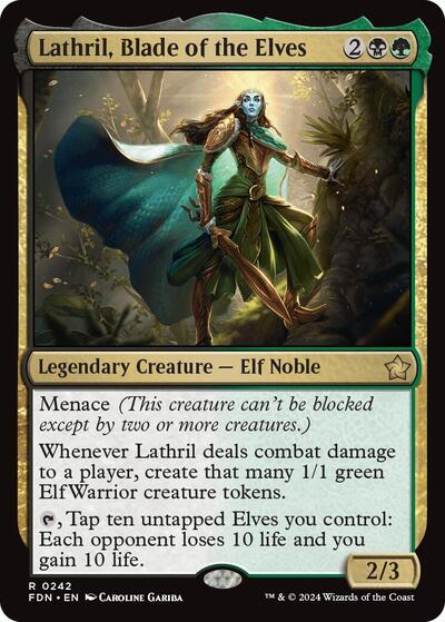 Lathril, Blade of the Elves (Foundations) Near Mint Foil
