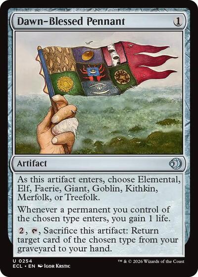 Dawn-Blessed Pennant (Lorwyn Eclipsed) Near Mint Foil