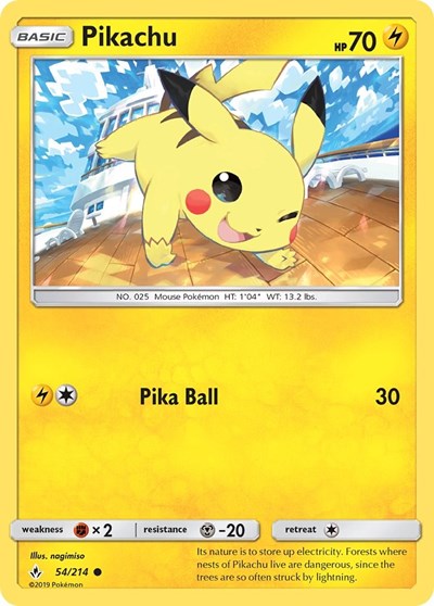 Pikachu (SM - Unbroken Bonds) Near Mint Reverse Holofoil