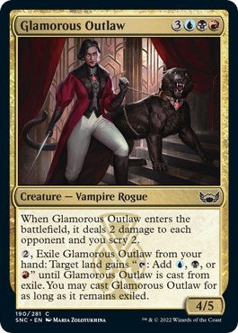 Glamorous Outlaw (Streets of New Capenna) Light Play Foil