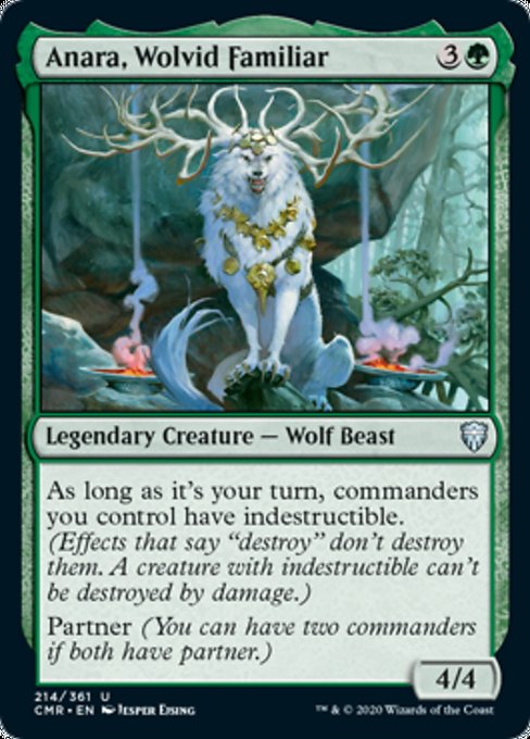 Anara, Wolvid Familiar (Commander Legends) Light Play