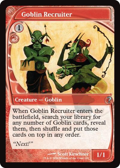 Goblin Recruiter (Future Sight) (Mystery Booster 2) Near Mint