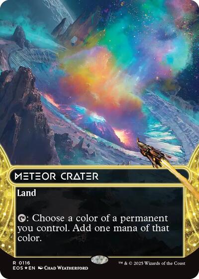 Meteor Crater (0116) (Borderless) (Galaxy Foil) (Stellar Sights) Near Mint Foil