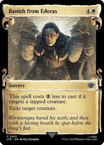Banish from Edoras (Showcase Scrolls) (Universes Beyond: The Lord of the Rings: Tales of Middle-earth) Light Play Foil