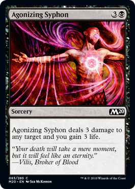 Agonizing Syphon (Magic 2020 Core Set) Light Play Foil