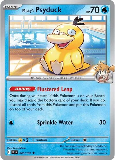 Misty's Psyduck (SV10: Destined Rivals) Near Mint Reverse Holofoil