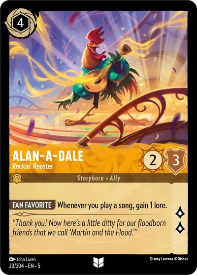 Alan-A-Dale - Rockin' Rooster (Shimmering Skies) Near Mint Cold Foil