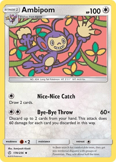 Ambipom (SM - Cosmic Eclipse) Near Mint Reverse Holofoil
