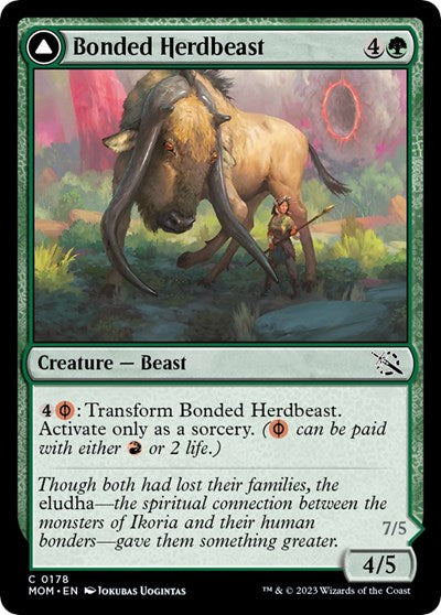 Bonded Herdbeast (March of the Machine) Light Play Foil