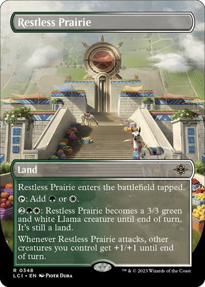 Restless Prairie (Borderless) (The Lost Caverns of Ixalan) Light Play Foil